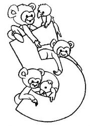 plansa de colorat cifre #5