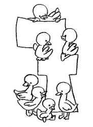 plansa de colorat cifre #7