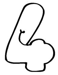 plansa de colorat cifre #14