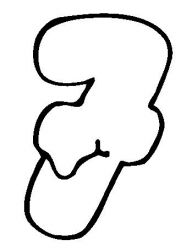 plansa de colorat cifre #17