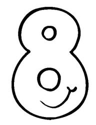 plansa de colorat cifre #18