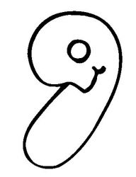 plansa de colorat cifre #19