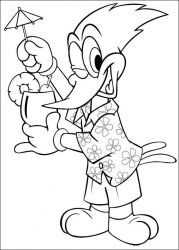 plansa de colorat ciocanitoarea woody #9