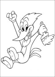 plansa de colorat ciocanitoarea woody #19