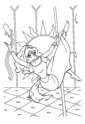 plansa de colorat cocosatul de la notre dame #13