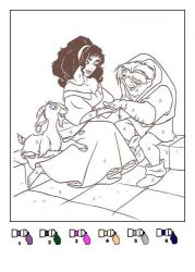 plansa de colorat cocosatul de la notre dame #1