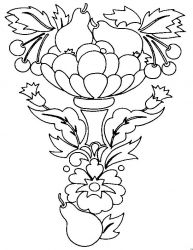 plansa de colorat cos cu fructe #4
