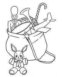 plansa de colorat craciun cadouri #5