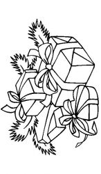 plansa de colorat craciun cadouri #12