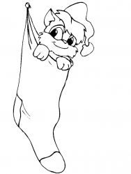 plansa de colorat craciun cadouri #6