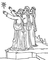 plansa de colorat craciun cei trei magi #12