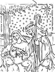 plansa de colorat craciun cei trei magi #15