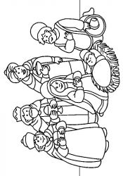 plansa de colorat craciun cei trei magi #17