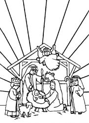 plansa de colorat craciun cei trei magi #2