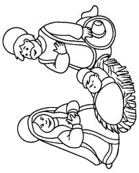 plansa de colorat craciun cei trei magi #5