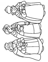 plansa de colorat craciun cei trei magi #9