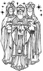 plansa de colorat craciun cei trei magi #11