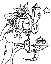 plansa de colorat craciun cei trei magi #18