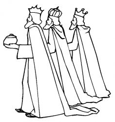 plansa de colorat craciun cei trei magi #19
