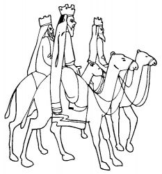plansa de colorat craciun cei trei magi #20