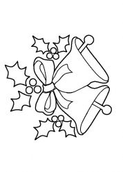 plansa de colorat craciun clopotei #2