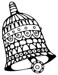 plansa de colorat craciun clopotei #6