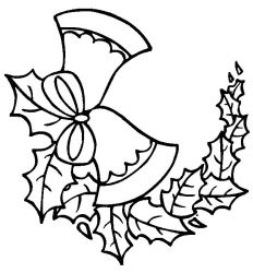 plansa de colorat craciun clopotei #8