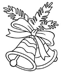 plansa de colorat craciun clopotei #12