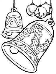 plansa de colorat craciun clopotei #13