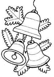 plansa de colorat craciun clopotei #14