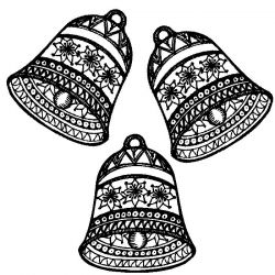 plansa de colorat craciun clopotei #1