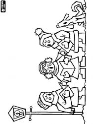 plansa de colorat craciun copii #6