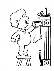 plansa de colorat craciun copii #12