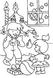 plansa de colorat craciun copii #13