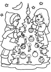 plansa de colorat craciun copii #15