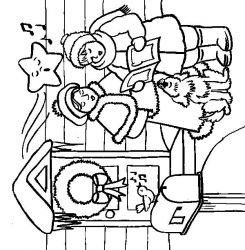 plansa de colorat craciun copii #17