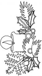 plansa de colorat craciun faclii #2