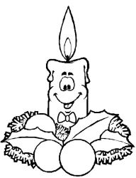 plansa de colorat craciun faclii #6