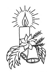 plansa de colorat craciun faclii #7