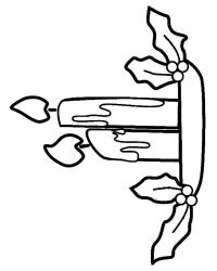 plansa de colorat craciun faclii #18