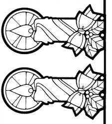 plansa de colorat craciun faclii #20