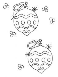 plansa de colorat craciun globuri #3