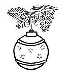 plansa de colorat craciun globuri #13