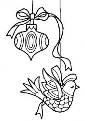 plansa de colorat craciun globuri #16