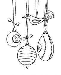 plansa de colorat craciun globuri #17