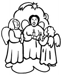 plansa de colorat craciun ingerasi #6