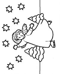 plansa de colorat craciun ingerasi #12