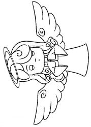 plansa de colorat craciun ingerasi #13