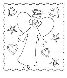 plansa de colorat craciun ingerasi #14