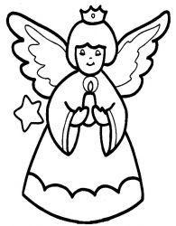 plansa de colorat craciun ingerasi #18